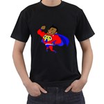 Fathers Day Black Super Dad Men s T-Shirt (Black)