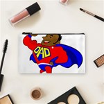 Fathers Day Black Super Dad Cosmetic Bag (Small)