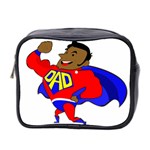 Fathers Day Black Super Dad Mini Toiletries Bag (Two Sides)