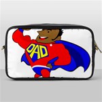 Fathers Day Black Super Dad Toiletries Bag (One Side)