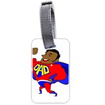 Fathers Day Black Super Dad Luggage Tag (two sides)