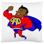 Fathers Day Black Super Dad Large Cushion Case (One Side)