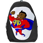 Fathers Day Black Super Dad Backpack Bag