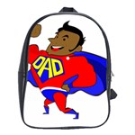 Fathers Day Black Super Dad School Bag (XL)