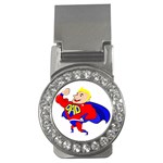 Fathers Day Blonde Super Dad Money Clip (CZ)