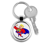 Fathers Day Blonde Super Dad Key Chain (Round)