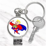 Fathers Day Blonde Super Dad Nail Clippers Key Chain