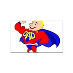 Fathers Day Blonde Super Dad Sticker (Rectangular)