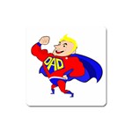 Fathers Day Blonde Super Dad Magnet (Square)