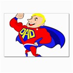 Fathers Day Blonde Super Dad Postcard 4 x 6  (Pkg of 10)