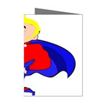 Fathers Day Blonde Super Dad Mini Greeting Cards (Pkg of 8)