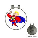 Fathers Day Blonde Super Dad Golf Ball Marker Hat Clip