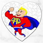 Fathers Day Blonde Super Dad Jigsaw Puzzle (Heart)