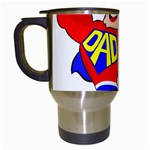 Fathers Day Blonde Super Dad Travel Mug (White)