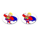 Fathers Day Blonde Super Dad Cufflinks (Oval)