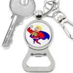 Fathers Day Blonde Super Dad Bottle Opener Key Chain