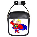 Fathers Day Blonde Super Dad Girls Sling Bag