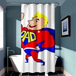 Fathers Day Blonde Super Dad Shower Curtain 36  x 72  (Stall)