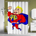 Fathers Day Blonde Super Dad Shower Curtain 48  x 72  (Small)