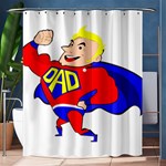 Fathers Day Blonde Super Dad Shower Curtain 60  x 72  (Medium)