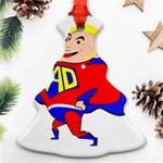 Fathers Day Blonde Super Dad Ornament (Christmas Tree) 