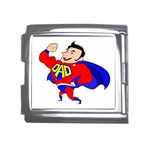 Fathers Day Super Dad Mega Link Italian Charm (18mm)