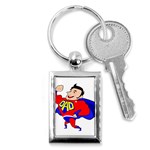 Fathers Day Super Dad Key Chain (Rectangle)