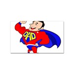 Fathers Day Super Dad Sticker (Rectangular)