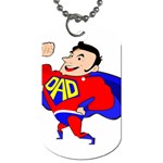 Fathers Day Super Dad Dog Tag (One Side)