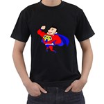 Fathers Day Super Dad Men s T-Shirt (Black)