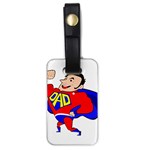 Fathers Day Super Dad Luggage Tag (one side)