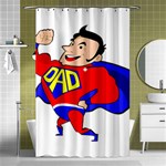 Fathers Day Super Dad Shower Curtain 48  x 72  (Small)