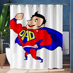 Fathers Day Super Dad Shower Curtain 60  x 72  (Medium)