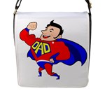 Fathers Day Super Dad Flap Closure Messenger Bag (L)