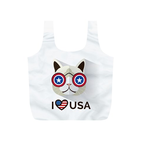 Cat_i_love_usa Reusable Bag (S) from ArtsNow.com Back