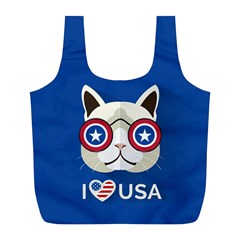 Cat_i_love_usa Reusable Bag (L) from ArtsNow.com Front