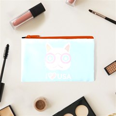 Cat_i_love_usa Cosmetic Bag (XS) from ArtsNow.com Front