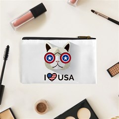 Cat_i_love_usa Cosmetic Bag (XS) from ArtsNow.com Back