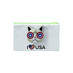 Cat_i_love_usa Cosmetic Bag (Small) from ArtsNow.com Back