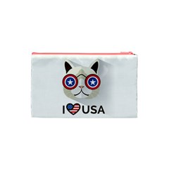 Cat_i_love_usa Cosmetic Bag (Small) from ArtsNow.com Back