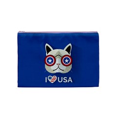 Cat_i_love_usa Cosmetic Bag (Medium) from ArtsNow.com Front