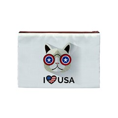 Cat_i_love_usa Cosmetic Bag (Medium) from ArtsNow.com Back