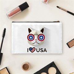 Cat_i_love_usa Cosmetic Bag (Medium) from ArtsNow.com Back