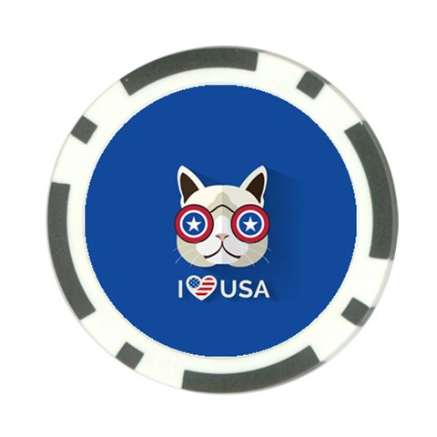 Cat_i_love_usa Poker Chip from ArtsNow.com Front