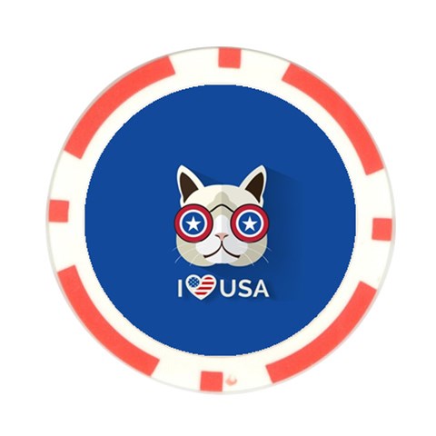 Cat_i_love_usa Poker Chip from ArtsNow.com Front