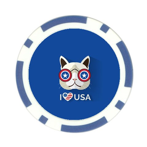 Cat_i_love_usa Poker Chip from ArtsNow.com Front