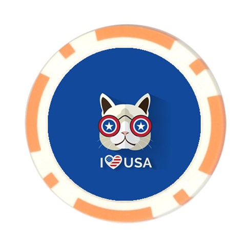 Cat_i_love_usa Poker Chip from ArtsNow.com Front