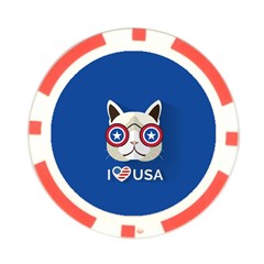 Cat_i_love_usa Poker Chip from ArtsNow.com Front