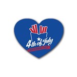 USA fries 4july Drink Coasters 4 Pack (Heart) 