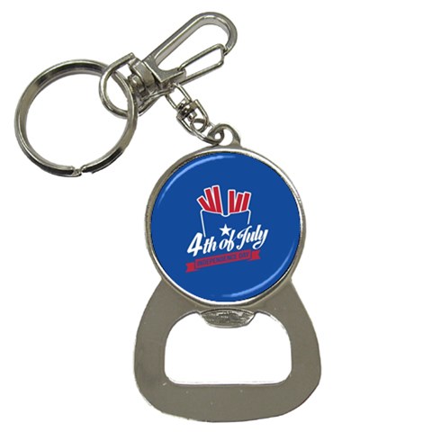 USA fries 4july Bottle Opener Key Chain from ArtsNow.com Front